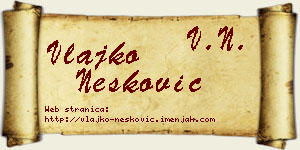 Vlajko Nešković vizit kartica